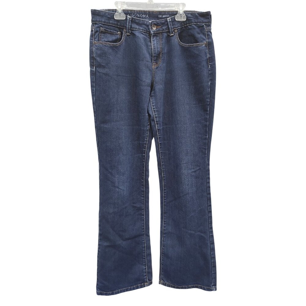 Sonoma Lifestyle Curvy Bootcut Midrise Dark Wash Fair Condition Size 10 (Medium)